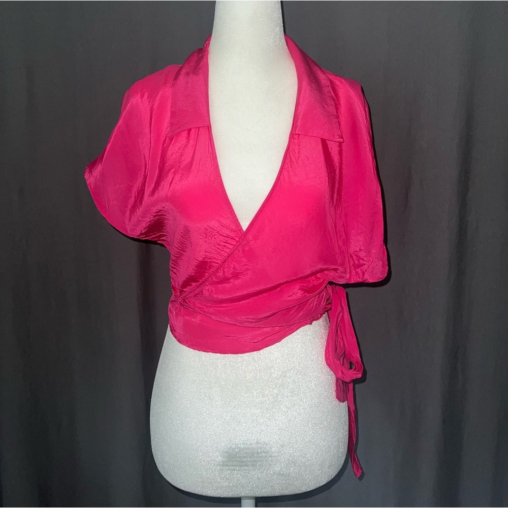 Zara Cropped Wrap Around Summer Top